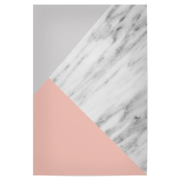 Poster "Marble and Pink Collage" artboxONE - Abstrakt,Geometrie,Marmor