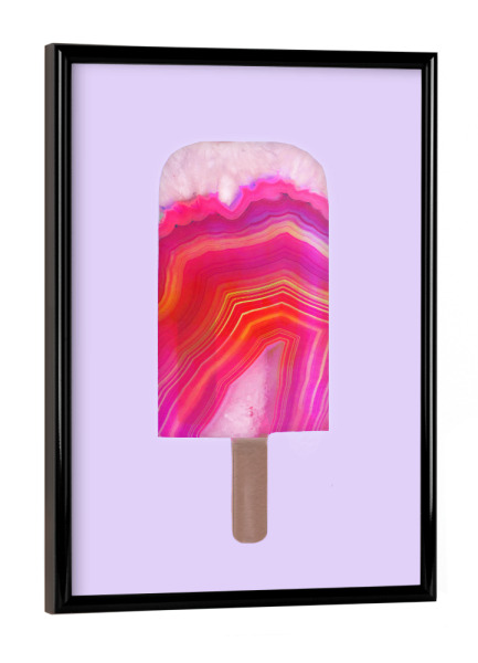 Poster mit schwarzem Rahmen "Agate Popsicle" artboxONE - Essen & Trinken,Abstrakt,Marmor