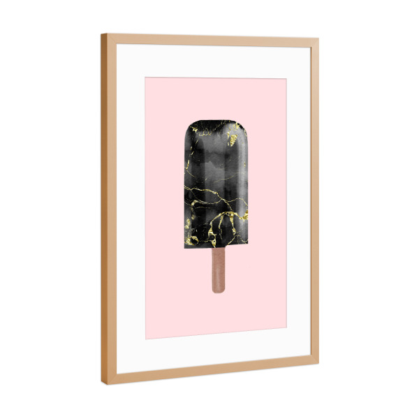 Poster mit Rahmen Kupfer "Marble Popsicle" artboxONE - Essen & Trinken,Abstrakt,Marmor