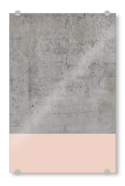Acrylglasbild "Sweet Pink on Concrete" artboxONE - Abstrakt,Fashion - Pink,Sweet,Pale,Blush,Gray,Concrete,Minimal,Interior design,Scandi,Scandinavian