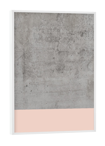 Poster mit weißem Rahmen "Sweet Pink on Concrete" artboxONE - Abstrakt,Fashion
