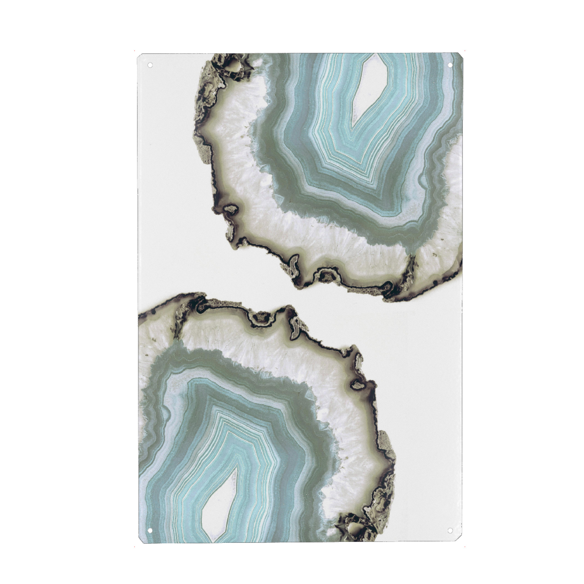 Metall Poster "Light Water Agate" artboxONE - Natur,Abstrakt,Marmor