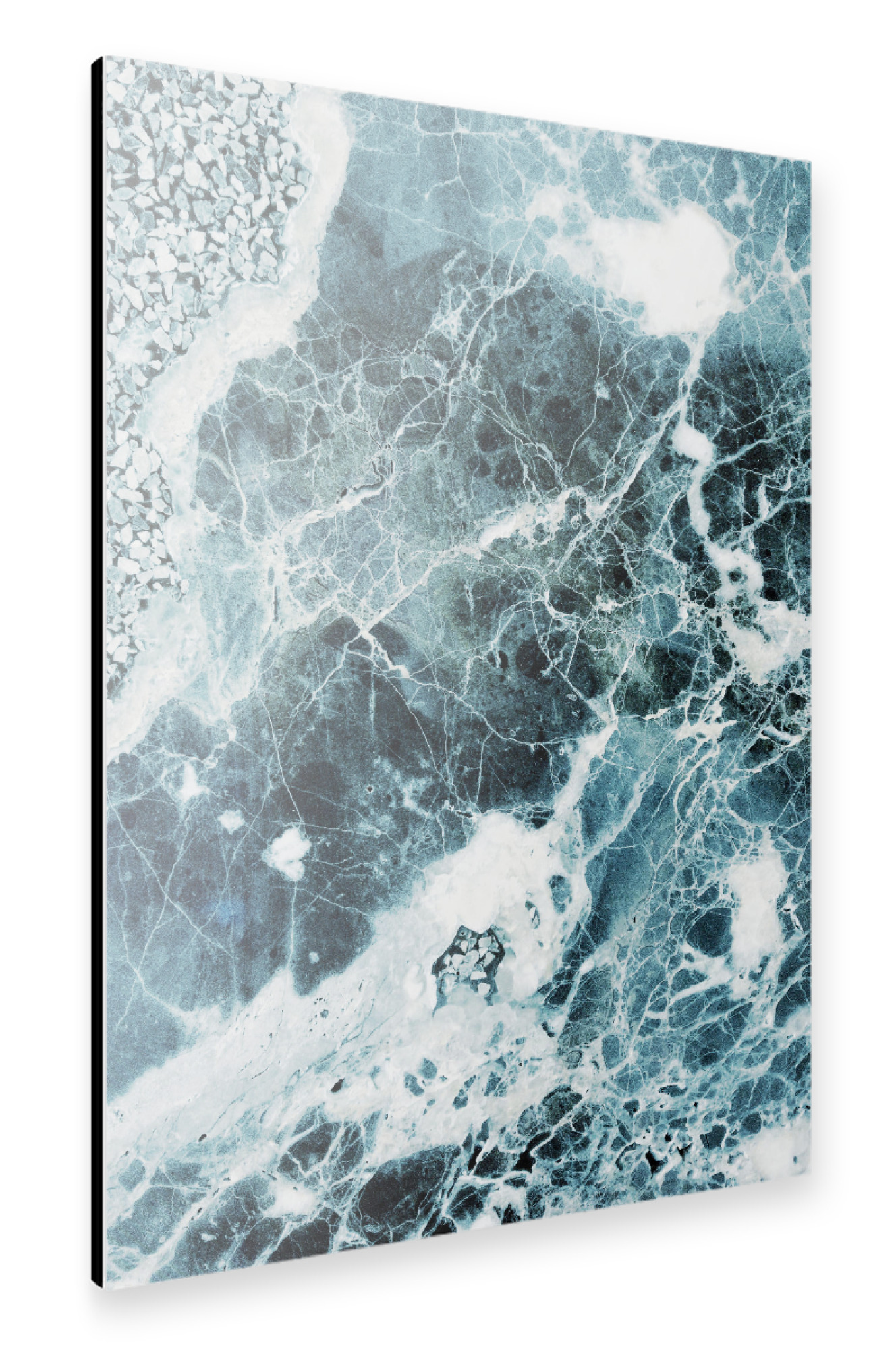 Alu-Dibond "Blue Sea Marble" 30x20 cm artboxONE