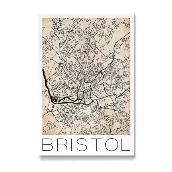 Galerie-Print "Retro Map of Bristol England 2" 30x20 cm artboxONE