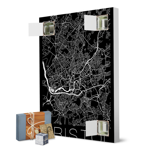 Retro Map of Bristol England