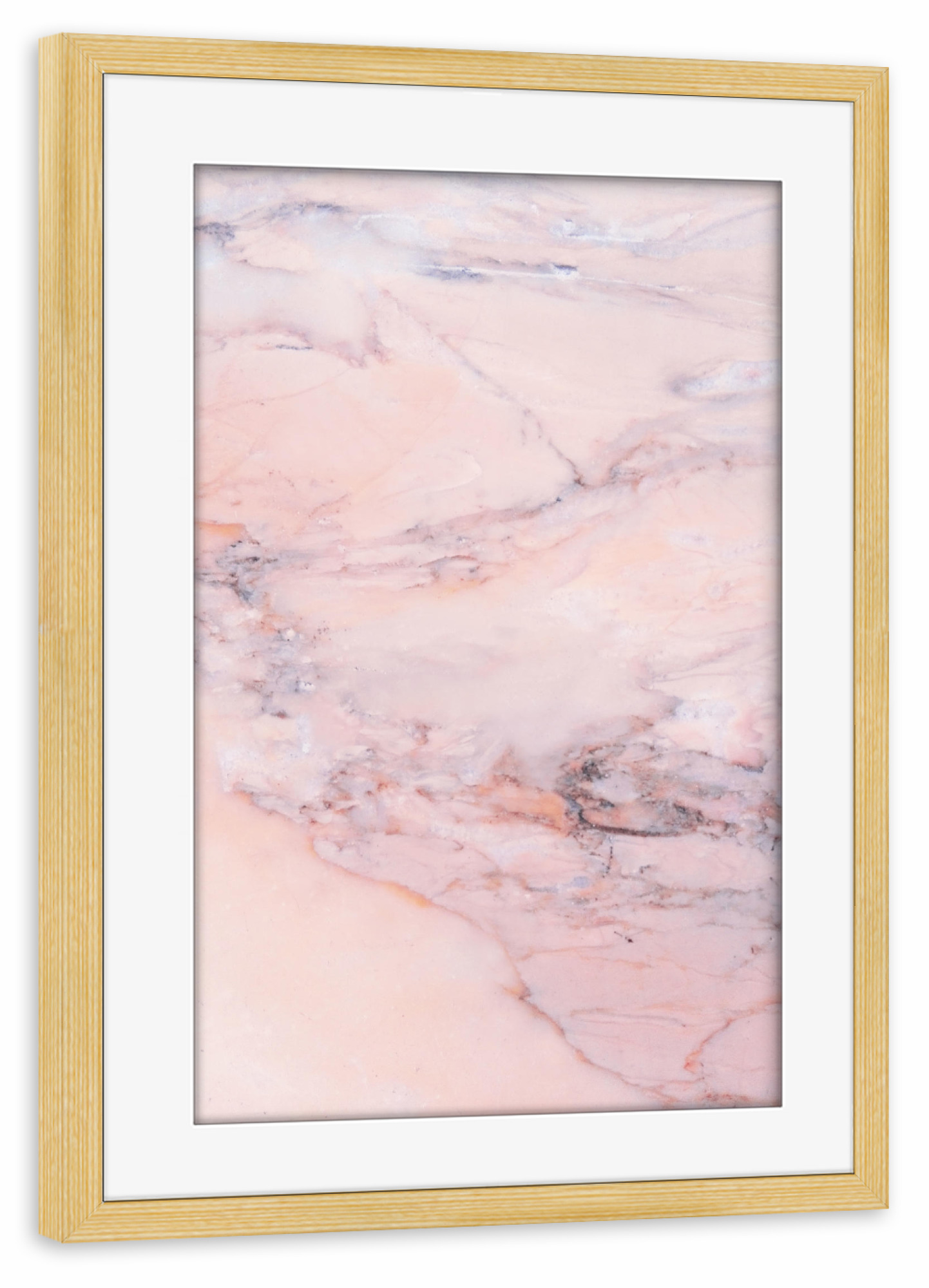 Poster mit Rahmen kiefer "Blush Marble" artboxONE - Abstrakt,Architektur,Marmor