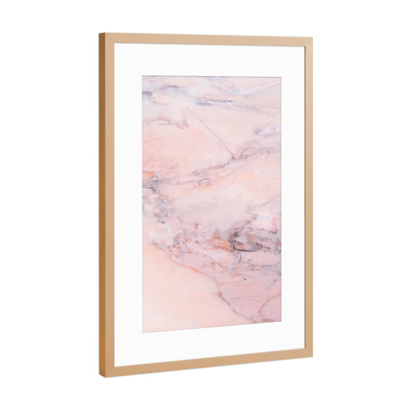 Poster mit Rahmen Kupfer "Blush Marble" artboxONE - Abstrakt,Architektur,Marmor