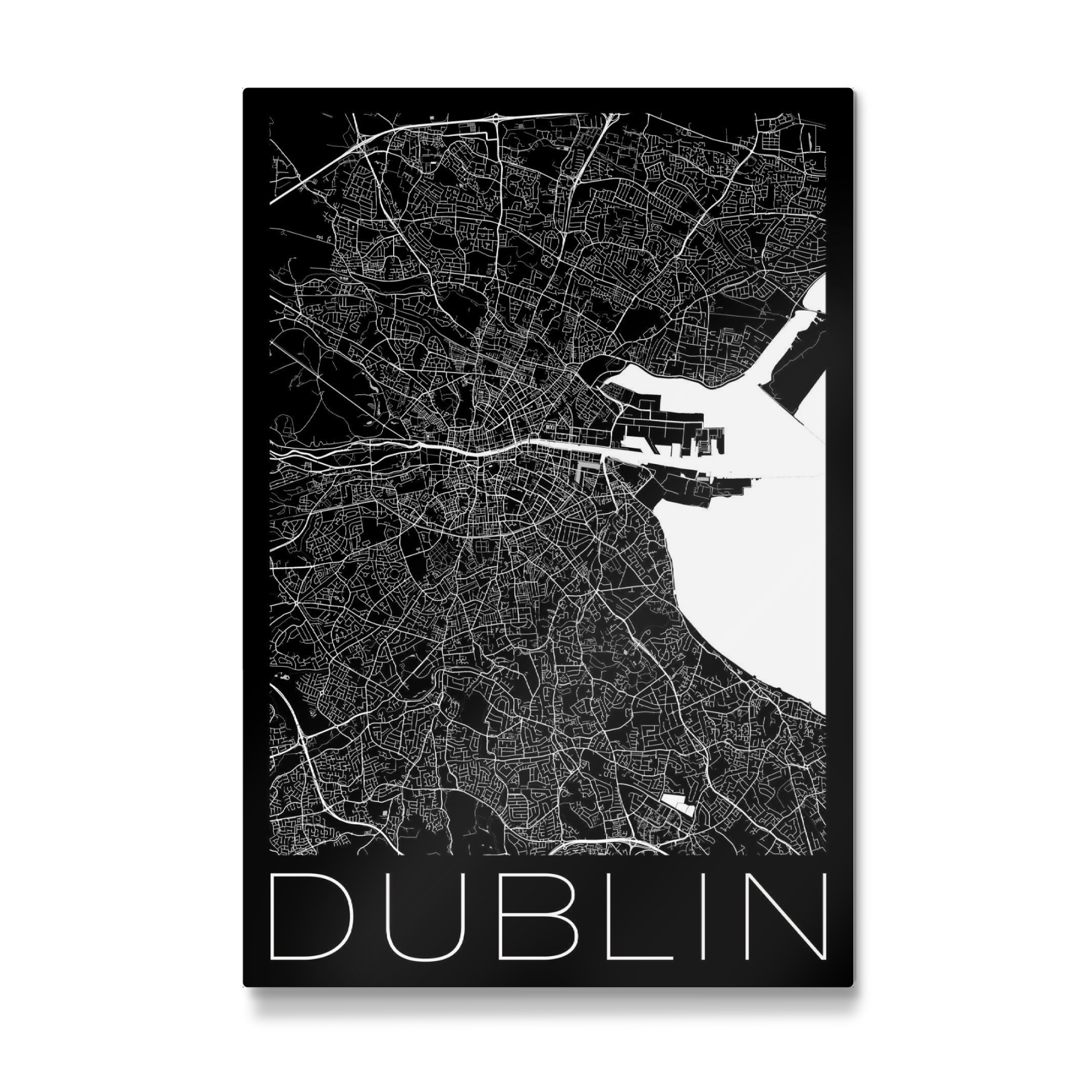 Galerie-Print "Retro Map of Dublin Ireland" 75x50 cm artboxONE