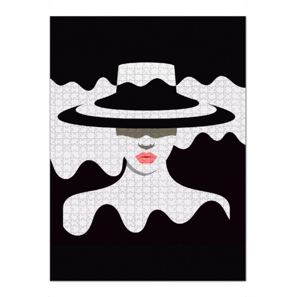 Puzzle Ravensburger "Woman in Hat" artboxONE - Reise,Fashion
