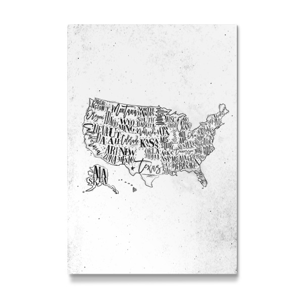 Galerie-Print "Map USA vintage" 30x20 cm artboxONE