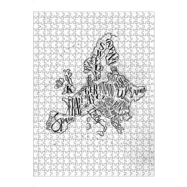 artboxONE Puzzle "Map Europe vintage" artboxONE - Schwarzweiß,Kartografie