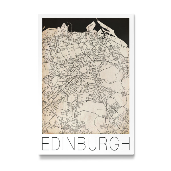Galerie-Print "Retro Map of Edinburgh Scotland 3" 30x20 cm artboxONE