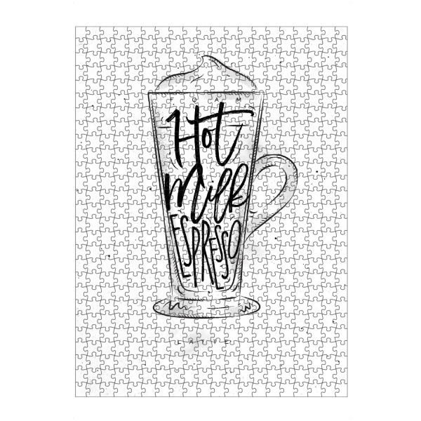 Puzzle Ravensburger "Coffee Latte cup lettering" artboxONE - Essen & Trinken,Schwarzweiß