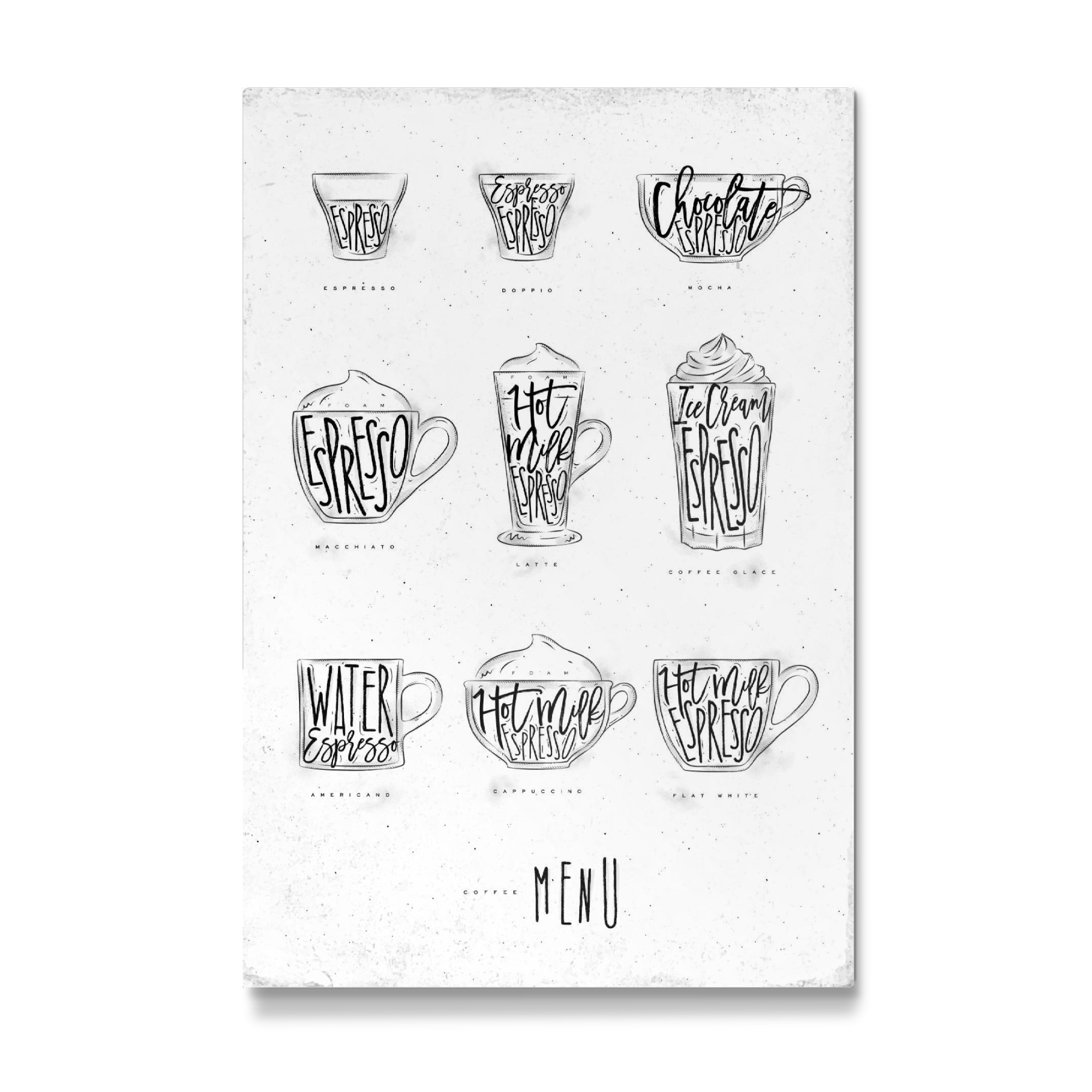 Galerie-Print "Coffee Menu graphic" 30x20 cm artboxONE