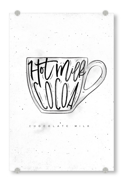 Acrylglasbild "Chocolate Milk cup" artboxONE - Essen & Trinken,Schwarzweiß