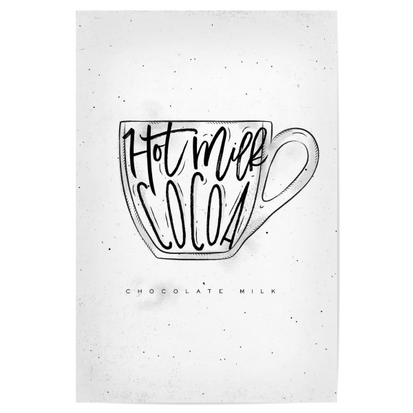 Poster "Chocolate Milk cup" artboxONE - Essen & Trinken,Schwarzweiß