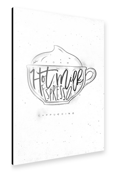 Alu-Dibond "Cappuccino Cup" 30x20 cm artboxONE