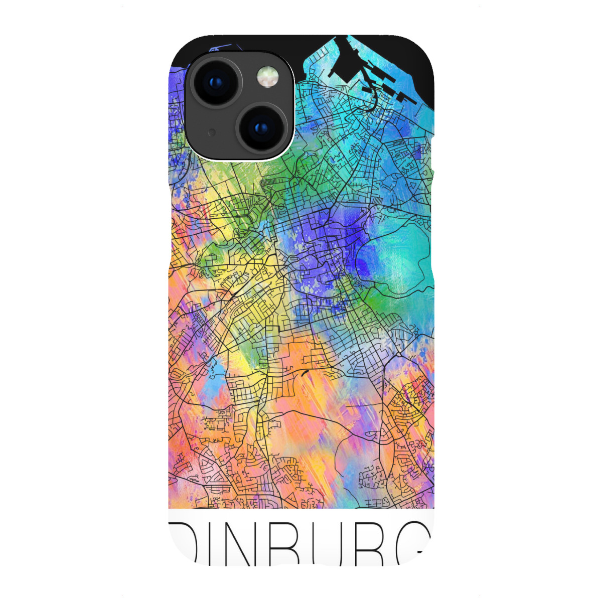 "Retro Map of Edinburgh Scotland"für iPhone - Premium-Case Handyhülle artboxONE