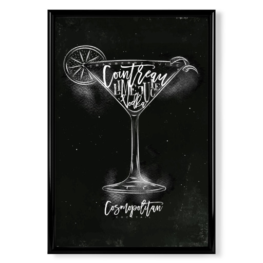 Cosmopolitan cocktail chalk