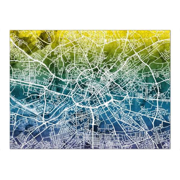 Puzzle Ravensburger "Manchester England Street Map 6" artboxONE - Städte,Reise,Kartografie