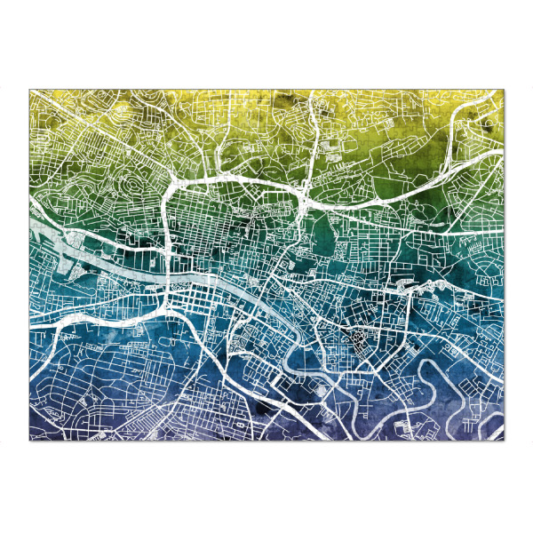 Puzzle Ravensburger "Glasgow Street Map 6" artboxONE - Städte,Reise,Kartografie