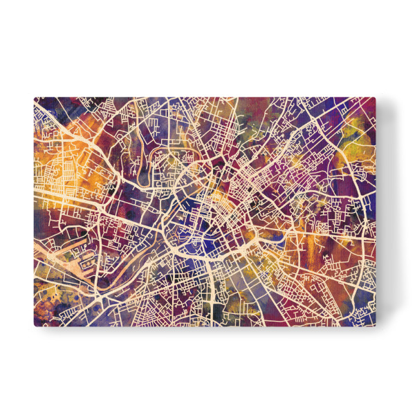Leinwandbild "Manchester England Street Map 5" artboxONE - Städte,Reise,Kartografie