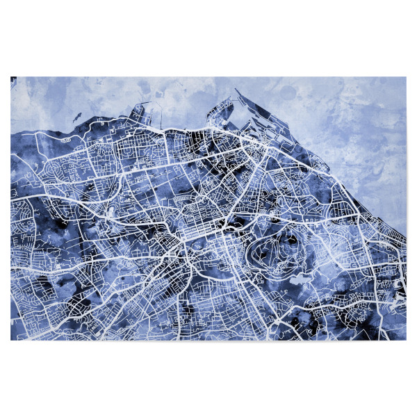 Poster 30x20 cm "Edinburgh Street Map 4" artboxONE - Städte,Reise,Kartografie