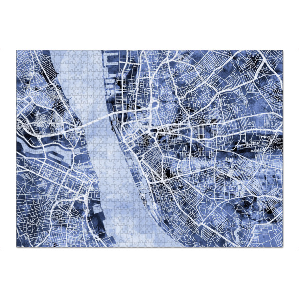 Puzzle Ravensburger "Liverpool England Street Map 4" artboxONE - Städte,Reise,Kartografie