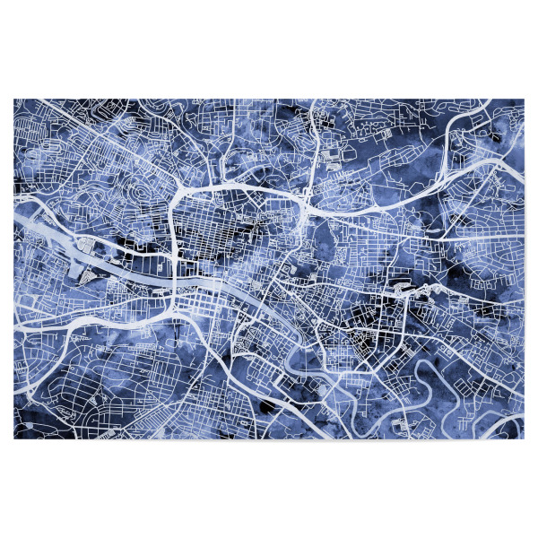 Poster "Glasgow Street Map 4" artboxONE - Städte,Reise,Kartografie