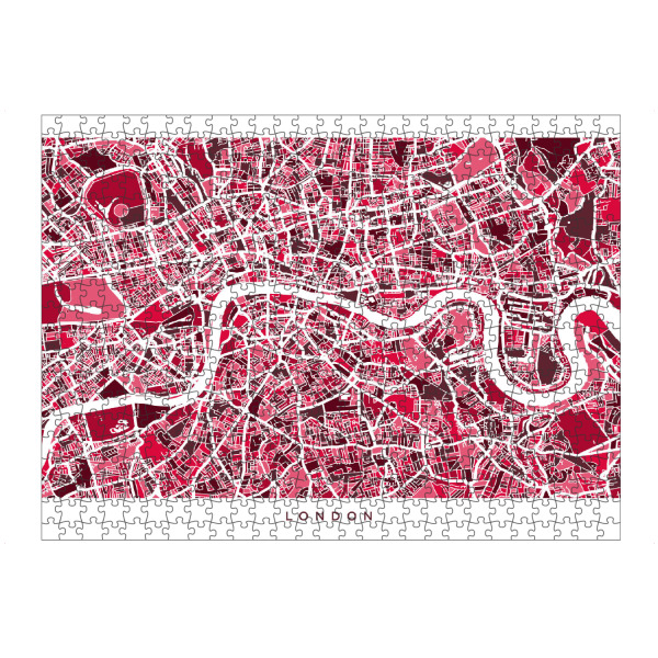 Puzzle Ravensburger "London England Street Map 6" artboxONE - Städte,Städte / London,Reise,Kartografie