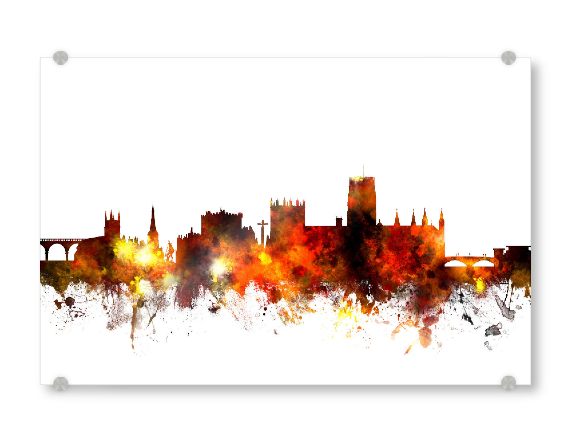 Acrylglasbild "Durham England Skyline Cityscape 5" artboxONE - Städte,Reise