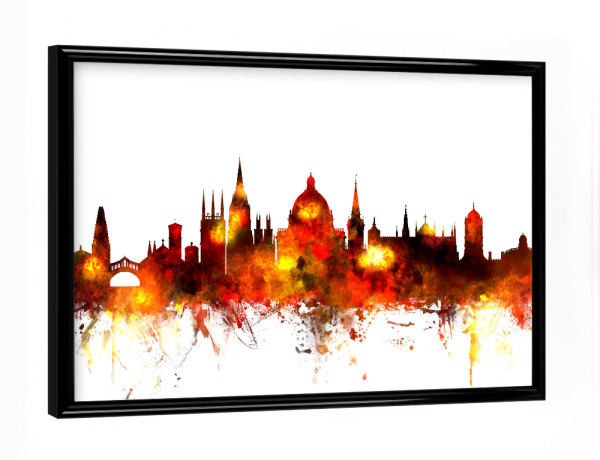 Poster mit schwarzem Rahmen "Oxford England Skyline 6" artboxONE - Städte,Reise