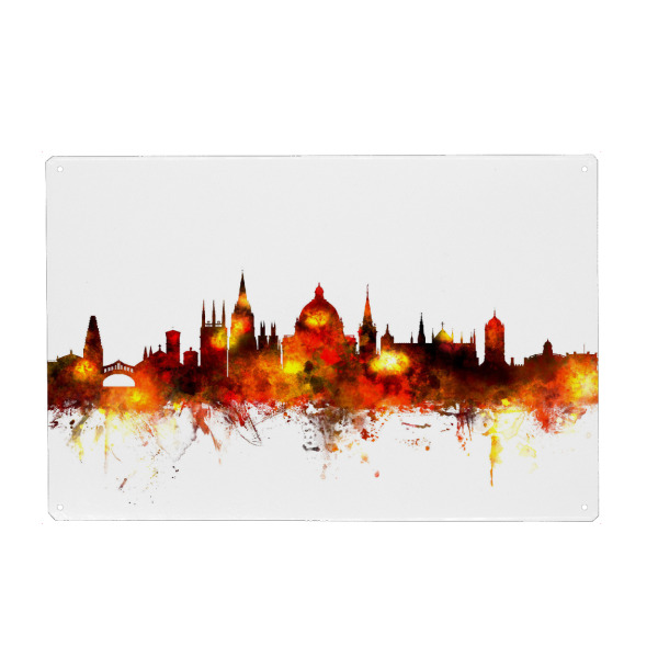 Metall Poster "Oxford England Skyline 6" artboxONE - Städte,Reise
