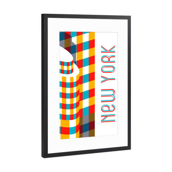 Poster mit Rahmen Schwarz (Metallic) "New York 15" artboxONE - Städte / New York,Reise,Abstrakt,Architektur,Fashion