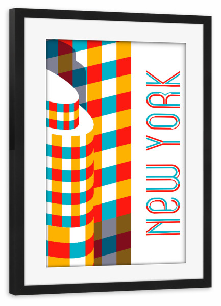 Poster mit Rahmen schwarz "New York 15" artboxONE - Städte / New York,Reise,Abstrakt,Architektur,Fashion