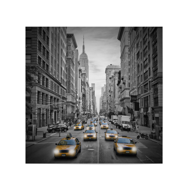 Poster 20x20 cm "NEW YORK CITY 5th Avenue Traffic 2" artboxONE - Städte,Städte / New York,Reise,Schwarzweiß,Architektur,Automobile,Reise / Länder
