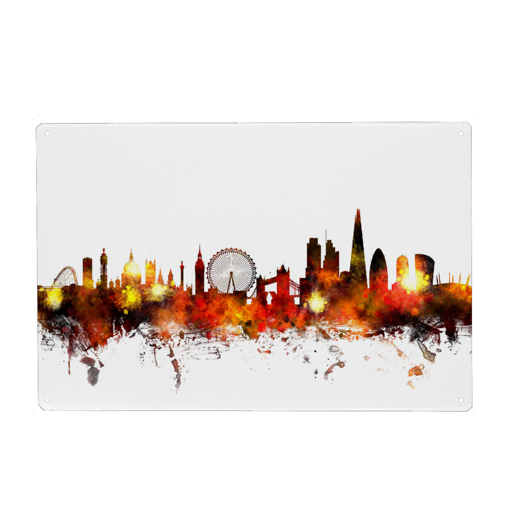 Metall Poster "London England Skyline 11" artboxONE - Städte,Städte / London,Reise