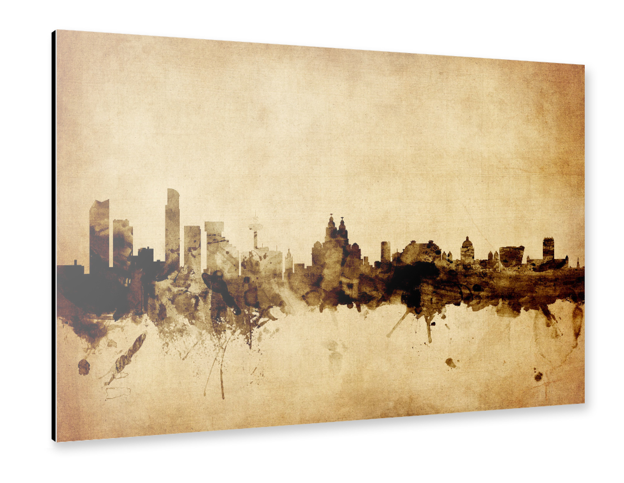 Alu-Dibond "Liverpool England Skyline 5" 75x50 cm artboxONE