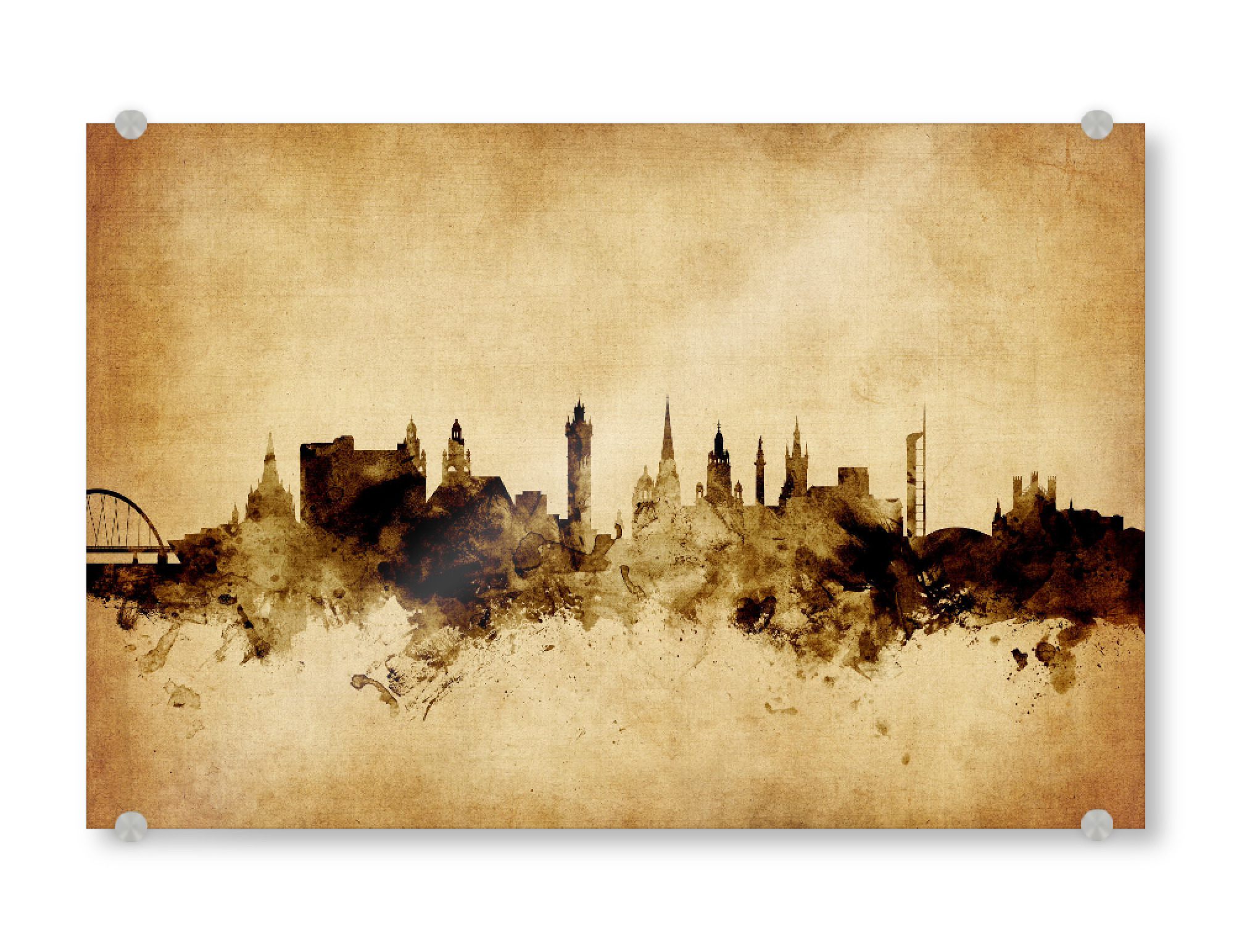 Acrylglasbild "Glasgow Scotland Skyline 4" artboxONE - Städte,Reise