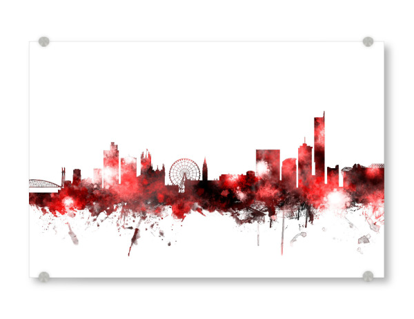 Acrylglasbild "Manchester England Skyline 4" artboxONE - Städte,Reise