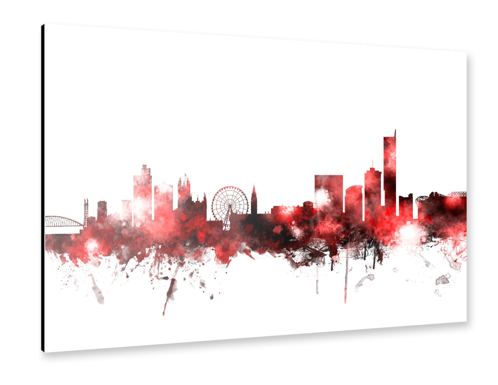 Alu-Dibond "Manchester England Skyline 4" 30x20 cm artboxONE