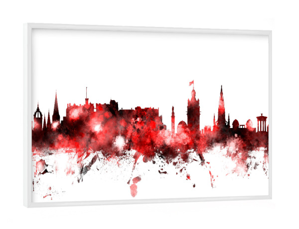 Poster mit weißem Rahmen "Edinburgh Scotland Skyline 01" artboxONE - Städte,Reise - Art print of the skyline of edinburgh,Scotland,United kingdom