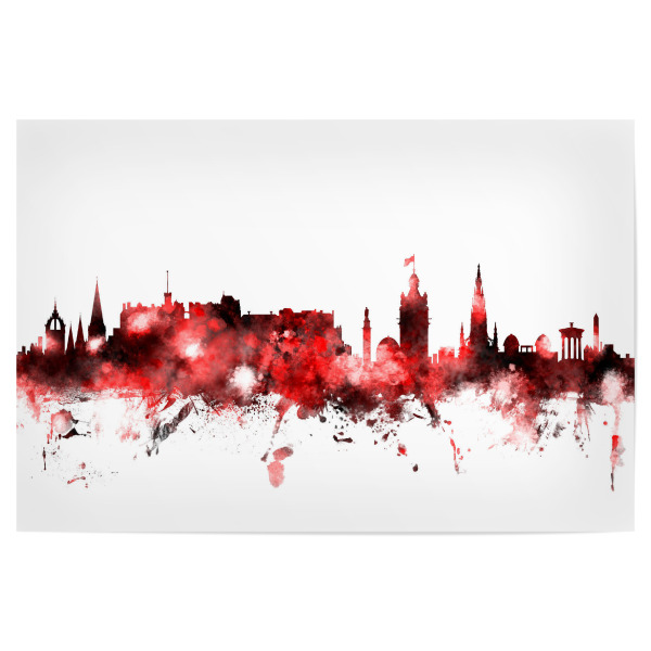Poster 30x20 cm "Edinburgh Scotland Skyline 01" artboxONE - Städte,Reise - Art print of the skyline of edinburgh,Scotland,United kingdom