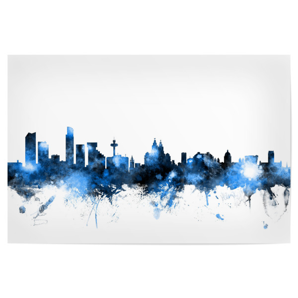 Poster "Liverpool England Skyline" artboxONE - Städte,Reise
