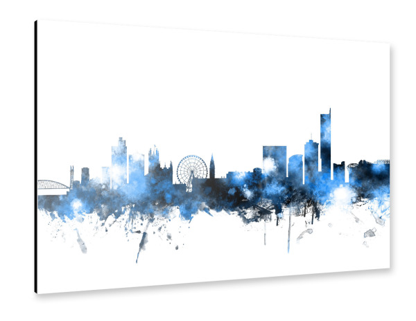 Alu-Dibond "Manchester England Skyline 3" 30x20 cm artboxONE