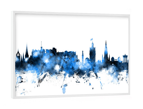 Poster mit weißem Rahmen "Edinburgh Scotland Skyline 4" artboxONE - Städte,Reise