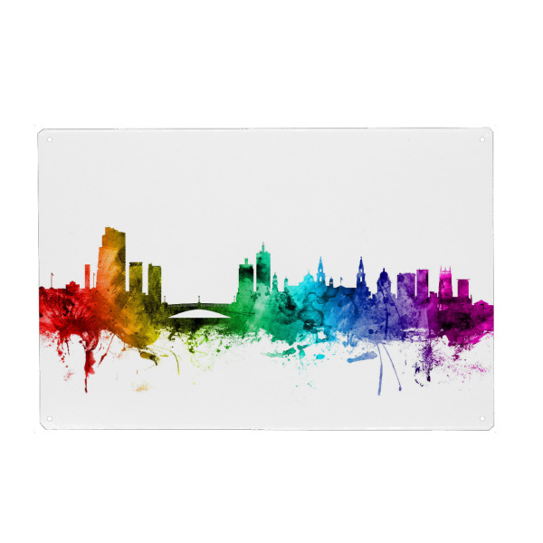 Holzbild "Leeds England Skyline 01" artboxONE - Städte,Reise