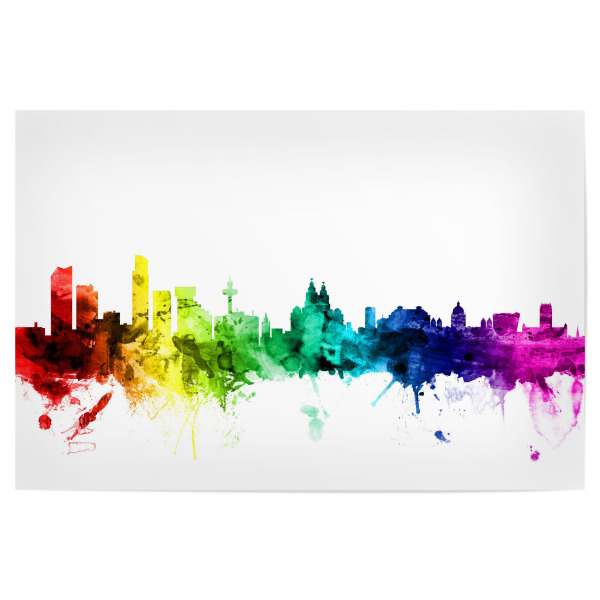 Poster 30x20 cm "Liverpool England Skyline 01" artboxONE - Städte,Reise