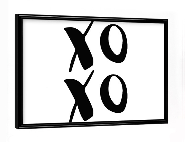 Poster mit schwarzem Rahmen "XOXO 2" artboxONE - Typografie,Liebe,Für Mama,Für Papa,Festivals