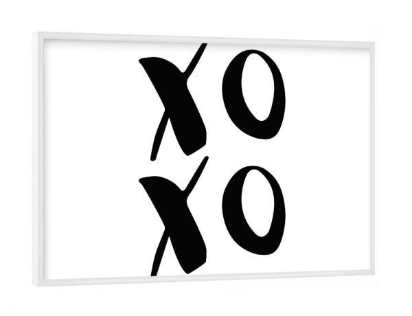 Poster mit weißem Rahmen "XOXO 2" artboxONE - Typografie,Liebe,Für Mama,Für Papa,Festivals